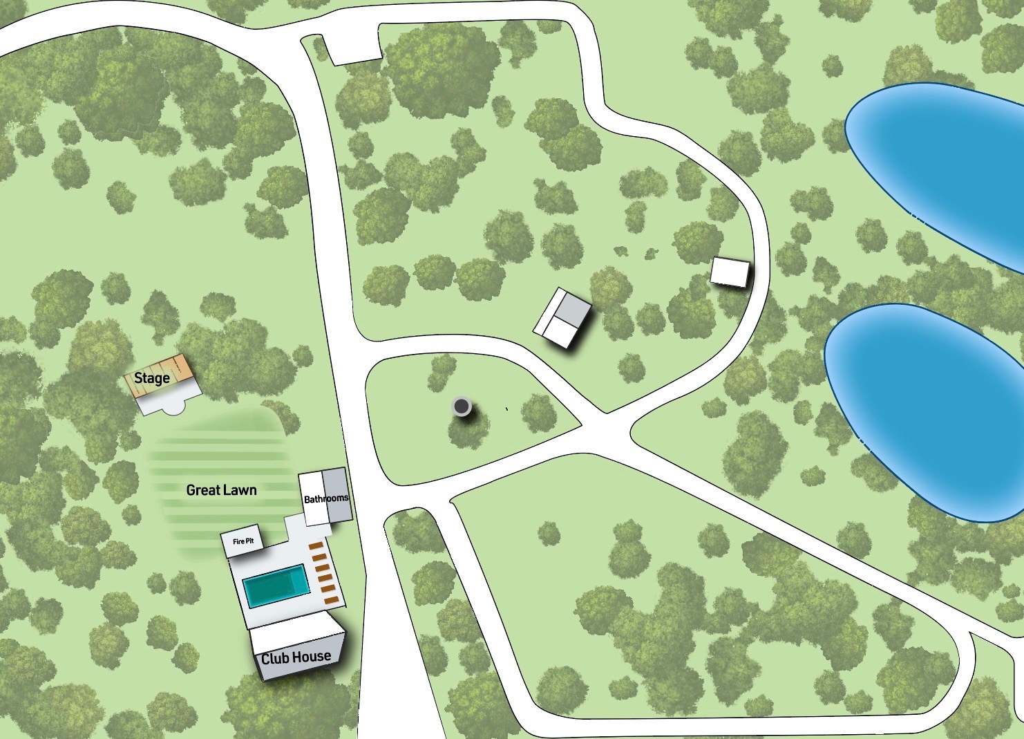 Camp Nackte site map